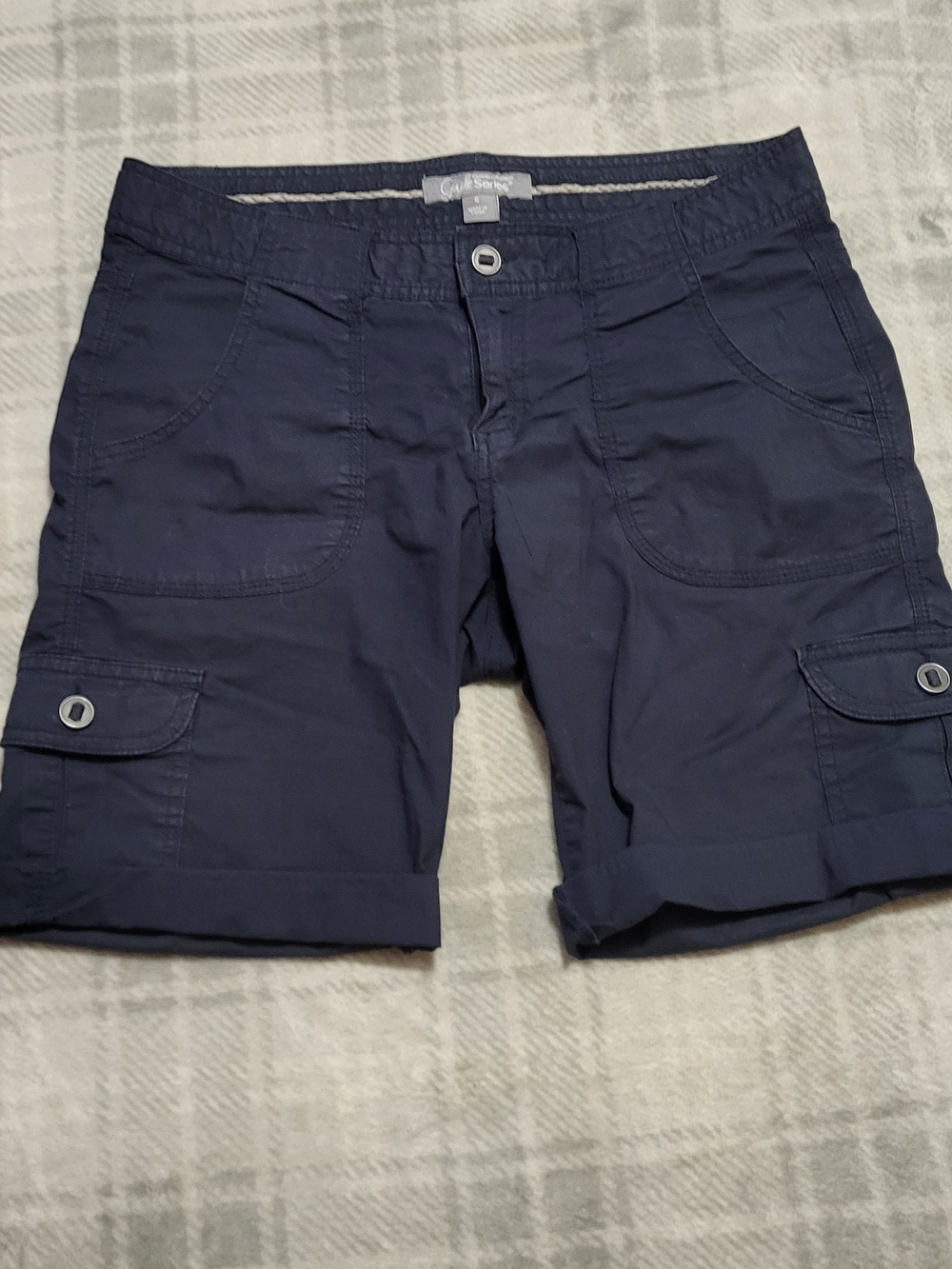 Navy Blue Women's Casual Cargo Shorts Gander Mountain Guide Series Size 6